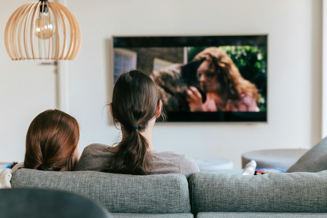 person binge watching tv